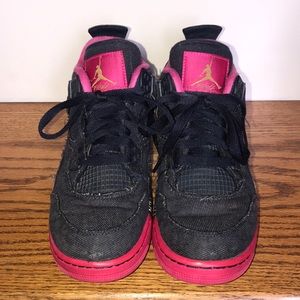 Kids Denim and Pink Air Jordan Sneakers Sz 5.5